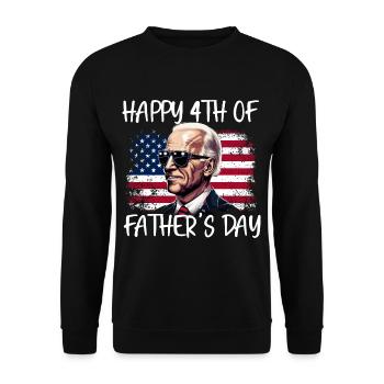 Joe Biden Happy 4th Of Father's Day - Unisex Sweatshirt - black - Front - Alina (178cm) & Michal (187cm)