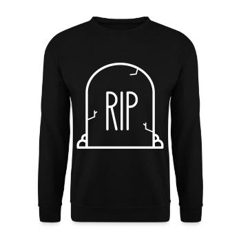 Grabstein - Unisex Pullover - Schwarz - Vorne - Alina (178cm) & Michal (187cm)