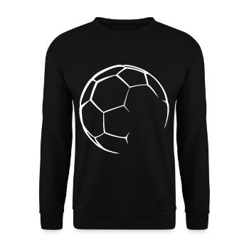 Fußball Silhouette - Unisex Pullover - Schwarz - Vorne - Alina (178cm) & Michal (187cm)