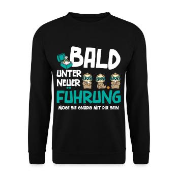 Bald unter neuer Führung - Unisex Pullover - Schwarz - Vorne - Alina (178cm) & Michal (187cm)
