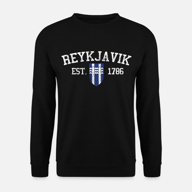 REYKJAVIK RETRO SHIRT - Unisex Pullover - Schwarz