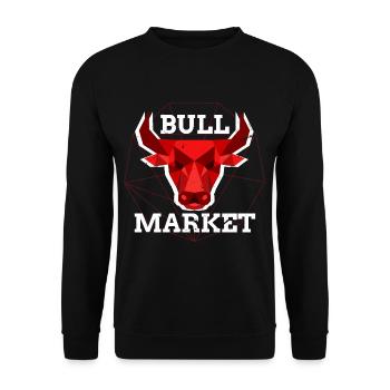 Bullenmarkt Krypto Chart Kryptowährung Hodler - Unisex Pullover - Schwarz - Vorne - Alina (178cm) & Michal (187cm)