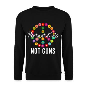 Protect Kids Not Guns - Unisex Pullover - Schwarz - Vorne - Alina (178cm) & Michal (187cm)