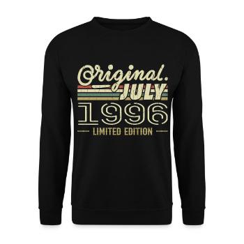 July 1996 Original Birthday Gift 1996 - Unisex Sweatshirt - black - Front - Alina (178cm) & Michal (187cm)