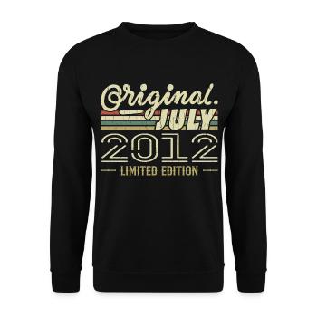 July 2012 Original Birthday Gift 2012 - Unisex Sweatshirt - black - Front - Alina (178cm) & Michal (187cm)