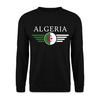 I Love Algeria, Elegance Style Design T-Shirt - Unisex Sweatshirt - black - Front - Alina (178cm) & Michal (187cm)