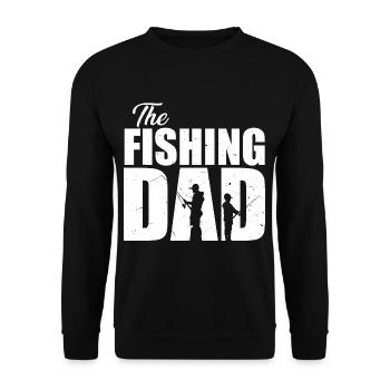 Pêcheur Papa Copain De Pêche Père Fils - Sweat-shirt Unisexe - noir - Devant - Alina (178cm) & Michal (187cm)