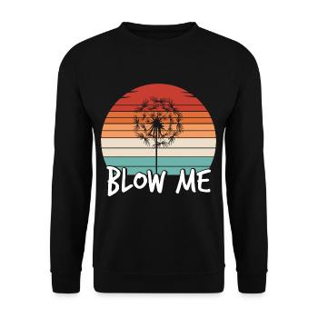 Blow me Dandelion puff ball flying seeds - Unisex Pullover - Schwarz - Vorne - Alina (178cm) & Michal (187cm)