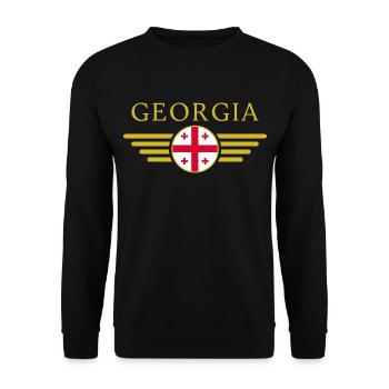J’aime la géorgie T-shirt de style élégance - Sweat-shirt Unisexe - noir - Devant - Alina (178cm) & Michal (187cm)