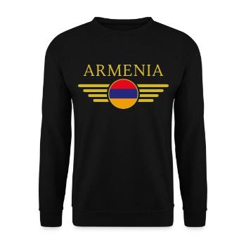 J’aime l’Arménie, T-Shirt Design Style Élégance - Sweat-shirt Unisexe - noir - Devant - Alina (178cm) & Michal (187cm)