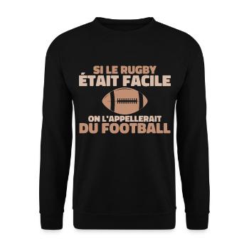 Wenn Rugby einfach wäre - Unisex Pullover - Schwarz - Vorne - Alina (178cm) & Michal (187cm)