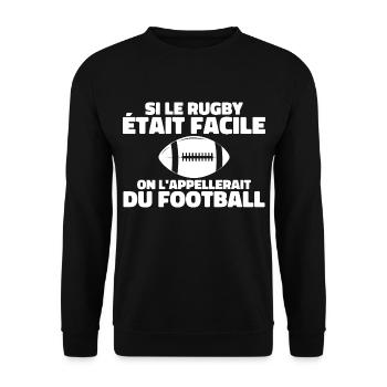 Wenn Rugby einfach wäre - Unisex Pullover - Schwarz - Vorne - Alina (178cm) & Michal (187cm)