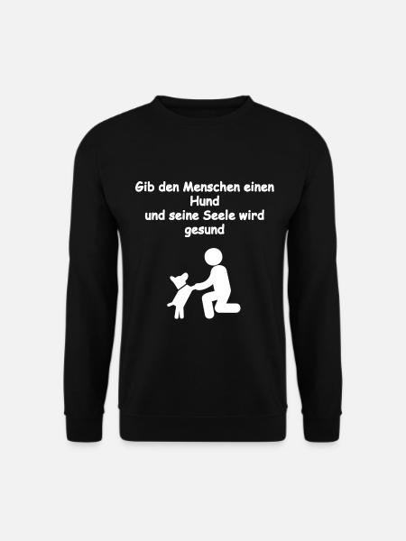 Hund & Mensch / Hundehalter Geschenkidee - Unisex Pullover - Schwarz