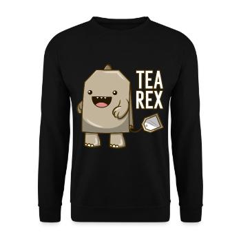 Tea Rex - Unisex Pullover - Schwarz - Vorne - Alina (178cm) & Michal (187cm)