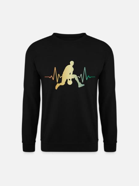 Heartbeat Basketball ECG Pulse - Unisex Sweatshirt - black