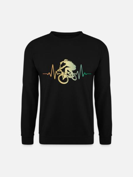 Herzschlag BMX Puls EKG - Unisex Pullover - Schwarz