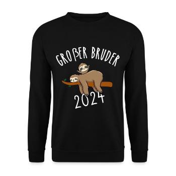 Big Brother 2024 Sloth - Unisex Sweatshirt - black - Front - Alina (178cm) & Michal (187cm)