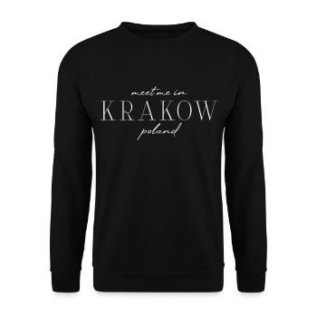Krakow, Poland Style Design T-Shirt - Unisex Sweatshirt - black - Front - Alina (178cm) & Michal (187cm)