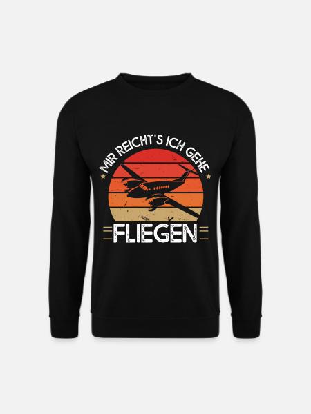 Mir reichts ich geh Fliegen Modellflug Flugzeug - Unisex Pullover - Schwarz