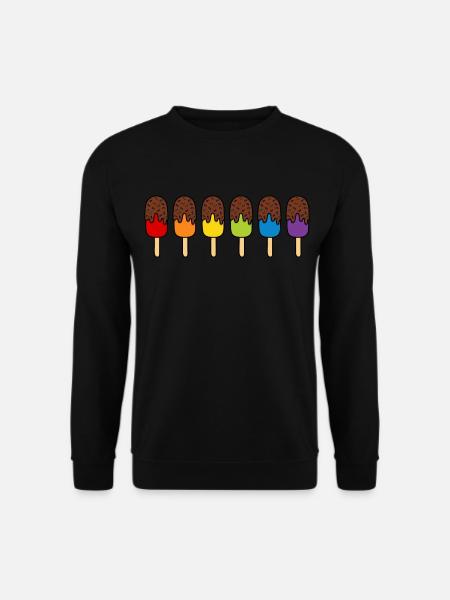 ICE CREAM Rainbow LGBTQ+ Chocolate Ice Cream Pride Month - Bluza unisex - czarny