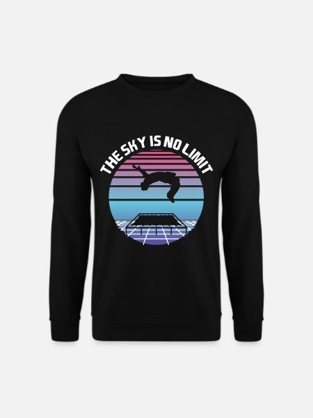The Sky is No Limit Trampoline - Unisex Pullover - Schwarz