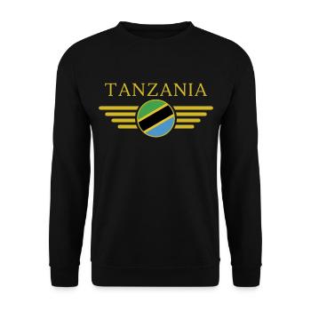 Ich liebe Tansania, Eleganz Stil Design T-Shirt - Unisex Pullover - Schwarz - Vorne - Alina (178cm) & Michal (187cm)