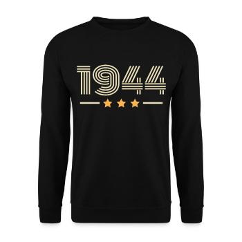 Legendary Since 1944 Birthday Gift 1944 - Unisex Sweatshirt - black - Front - Alina (178cm) & Michal (187cm)