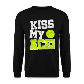 Tennis Tennisspiel Tennis-match Tennisball - Unisex Pullover - Schwarz - Vorne - Alina (178cm) & Michal (187cm)