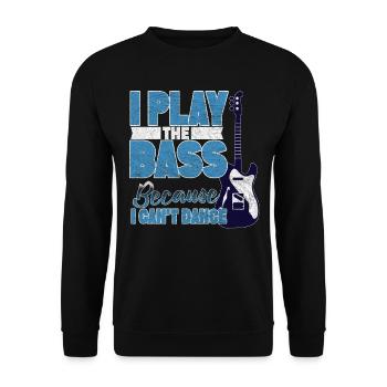 Bass Bassist Basser Bass Player Gitarre Gitarrist - Unisex Pullover - Schwarz - Vorne - Alina (178cm) & Michal (187cm)