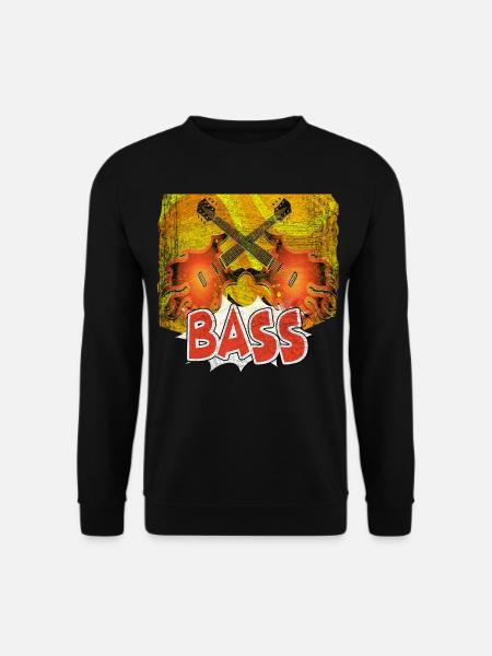 Bass Bassist Basser Bass Player Gitarre Gitarrist - Unisex Pullover - Schwarz