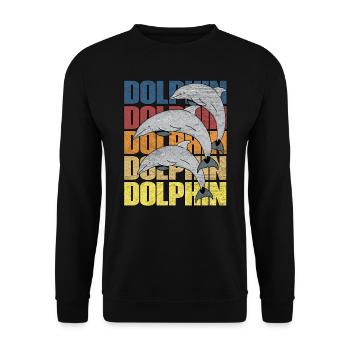 Delfine Delfin - Unisex Pullover - Schwarz - Vorne - Alina (178cm) & Michal (187cm)