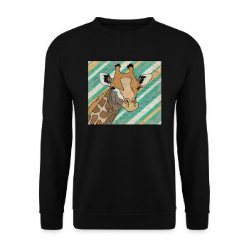 Afrique Animaux - Sweat-shirt Unisexe - noir - Devant - Alina (178cm) & Michal (187cm)