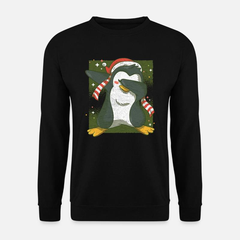 Weihnachten weihnachtlich Pinguin Dabbing Geschenk - Unisex Pullover - Schwarz