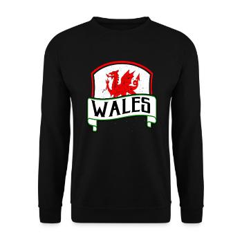 Pays de Galles - Sweat-shirt Unisexe - noir - Devant - Alina (178cm) & Michal (187cm)