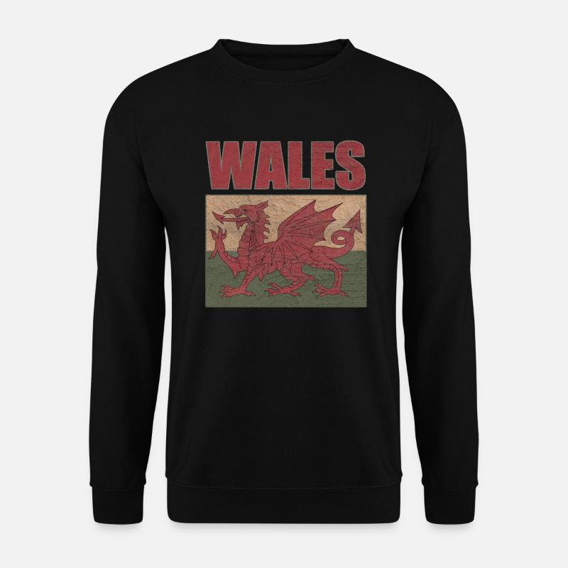 Wales - Unisex Pullover - Schwarz