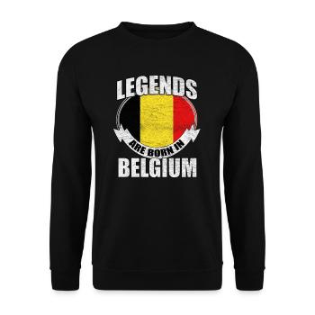 Belgien - Unisex Pullover - Schwarz - Vorne - Alina (178cm) & Michal (187cm)