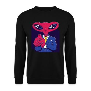 étranger - Sweat-shirt Unisexe - noir - Devant - Alina (178cm) & Michal (187cm)