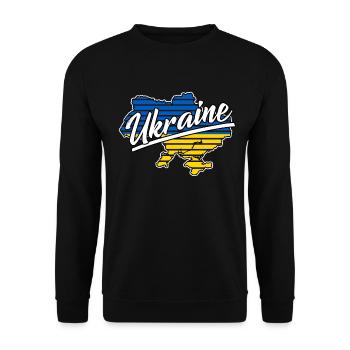 Ukraine - Unisex Pullover - Schwarz - Vorne - Alina (178cm) & Michal (187cm)