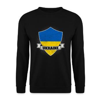 Ukraine - Sweat-shirt Unisexe - noir - Devant - Alina (178cm) & Michal (187cm)
