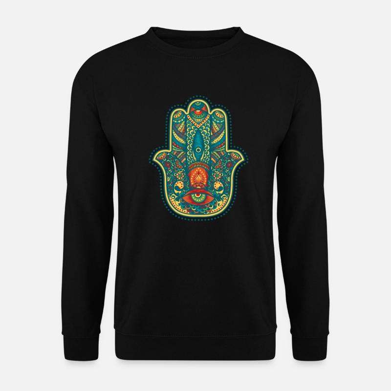 Yoga Hamsa Namaste - Unisex Pullover - Schwarz