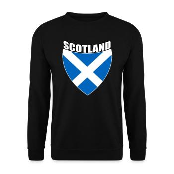 Schottland Flagge Nationalitaet Edinburgh Herkunft - Unisex Pullover - Schwarz - Vorne - Alina (178cm) & Michal (187cm)