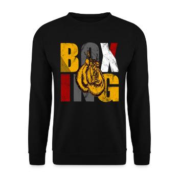 Boxing Boxing Gloves Boxing Boxing Boxing Martial Arts - Unisex Sweatshirt - black - Front - Alina (178cm) & Michal (187cm)