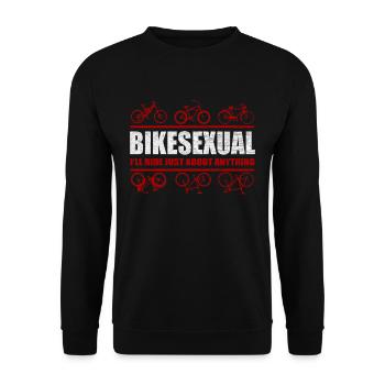 Bicycle Cycling Cycling Bicycle Touring Cycling - Unisex Sweatshirt - black - Front - Alina (178cm) & Michal (187cm)