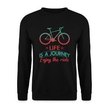 Bicycle Bike Tour Cycling Bicycle Cycling - Unisex Sweatshirt - black - Front - Alina (178cm) & Michal (187cm)