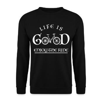 bicycle - Unisex Sweatshirt - black - Front - Alina (178cm) & Michal (187cm)