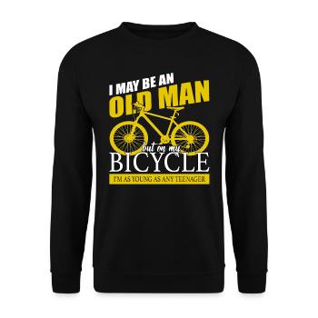 Bicycle Bike Cycling Bicycle Tour Cycling - Unisex Sweatshirt - black - Front - Alina (178cm) & Michal (187cm)