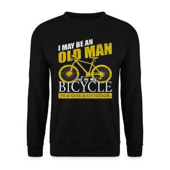 Fahrradfahren - Unisex Pullover - Schwarz - Vorne - Alina (178cm) & Michal (187cm)