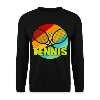 Raquette tennis de tennis tennis - Sweat-shirt Unisexe - noir - Devant - Alina (178cm) & Michal (187cm)