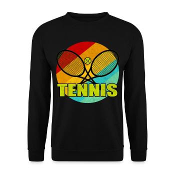 Tennis player Tennis ball Tennis racket Tennis - Unisex Sweatshirt - black - Front - Alina (178cm) & Michal (187cm)