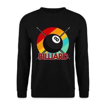 billiards - Unisex Sweatshirt - black - Front - Alina (178cm) & Michal (187cm)